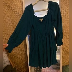 Teal boho dress